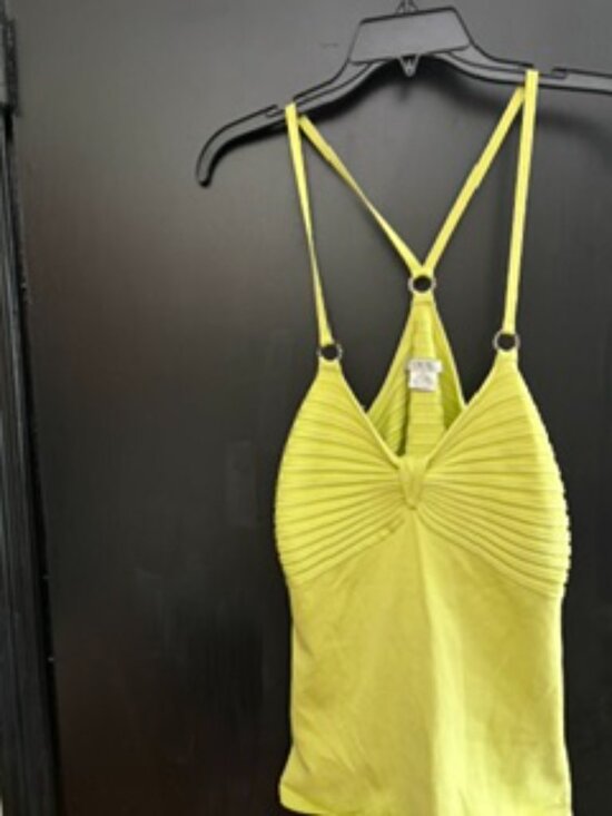 Cache Tops - CACHE LIME GREEN EMBELISHED TOP